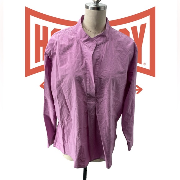 Eileen Fisher Casual Button Down Shirt in Pink